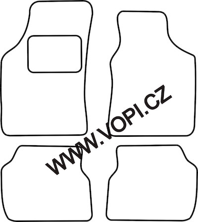 Přesné gumové koberce béžové / šedé Mazda 121 1991-1996